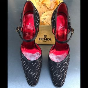 VTG Fendi “Silk Black” Heels - Size 35.5/5(US)